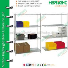 Chrome Wire Shelving 74 Inch High Stationary Units